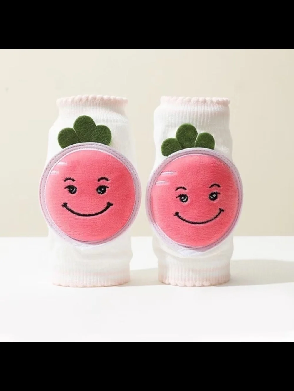 Kids Pink Fruit Smile Knee Protectors Set